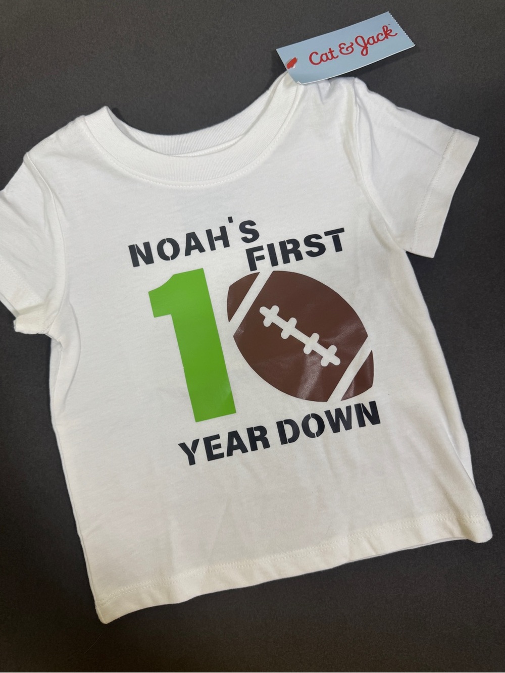 Custom made  12m shirt— Cat & Jack Noah’s First Year Down